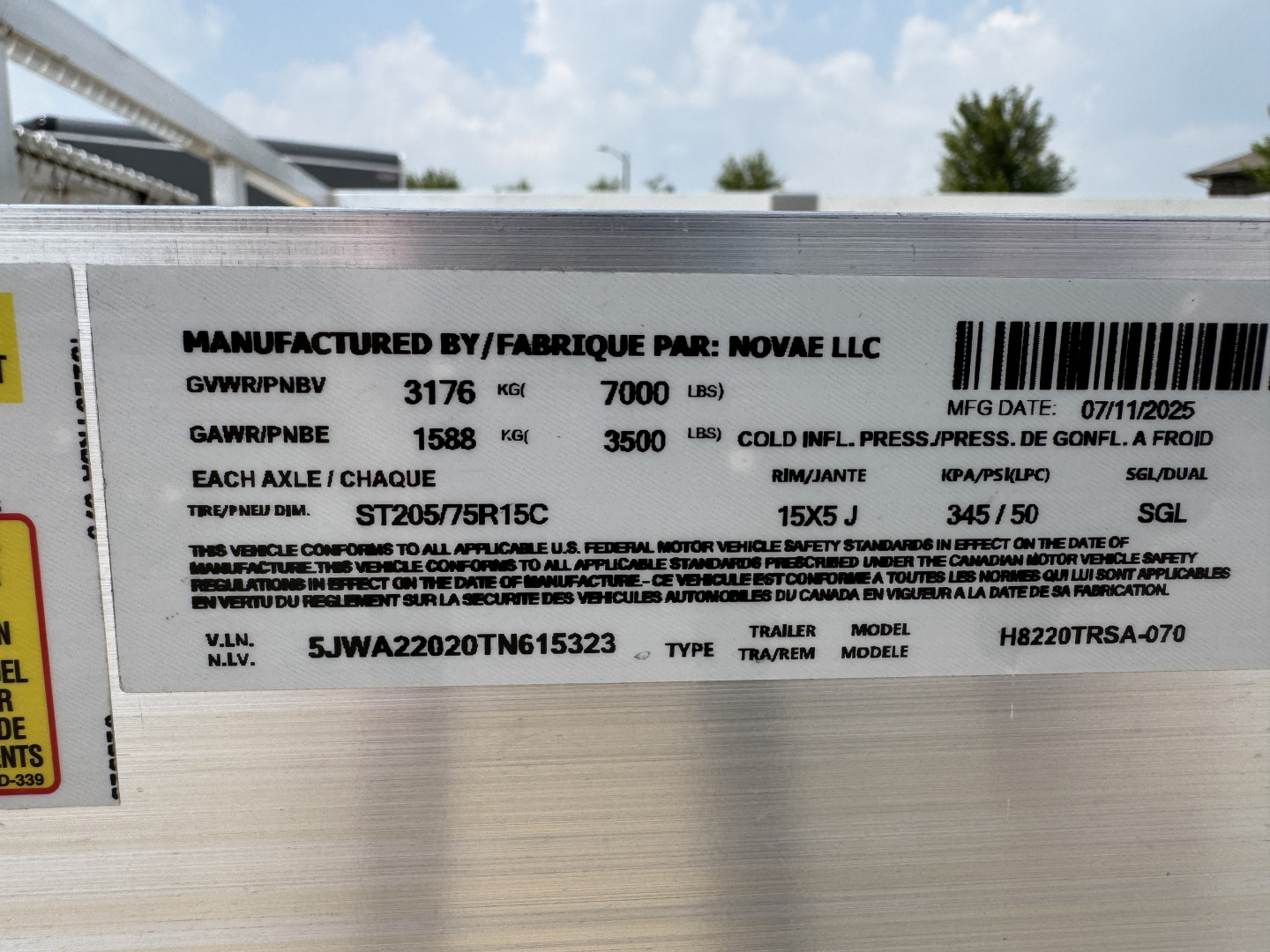 New 2026 H&H Trailers TRSA-20 7k Utility Trailer