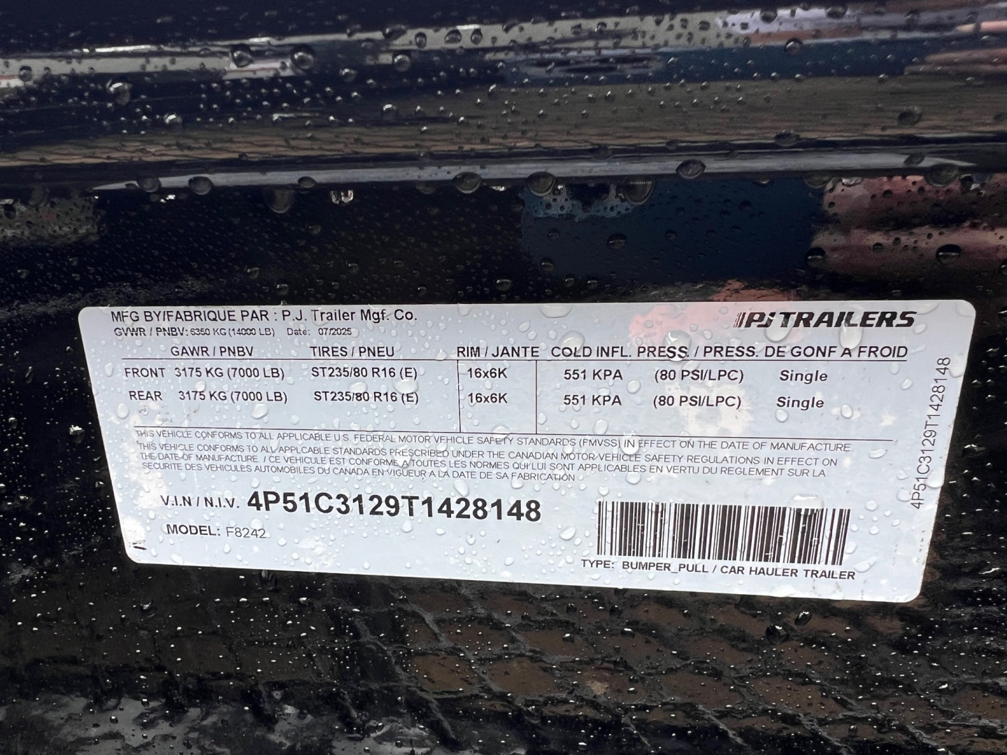 New 2026 PJ Trailers 24' F8 Deckover Equipment Trailer