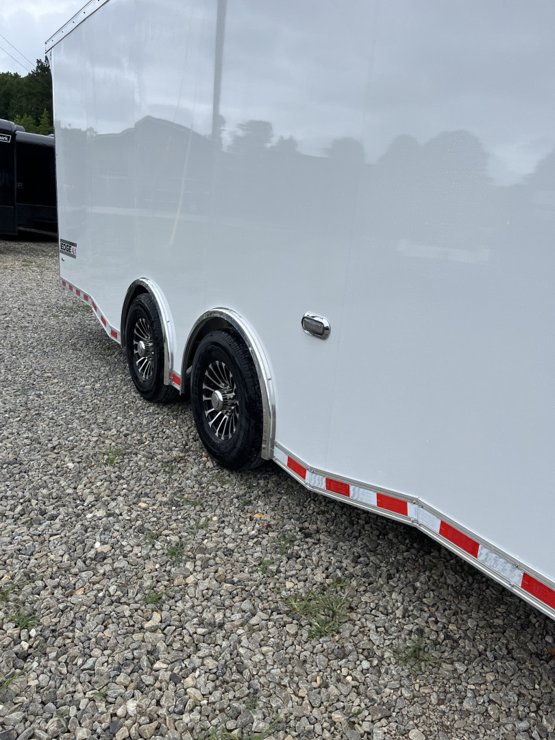 New 2026 Haulmark ALUMINUM EDGE 28 Race Trailer With Premium Escape Door, 12K GVWR, Polycor