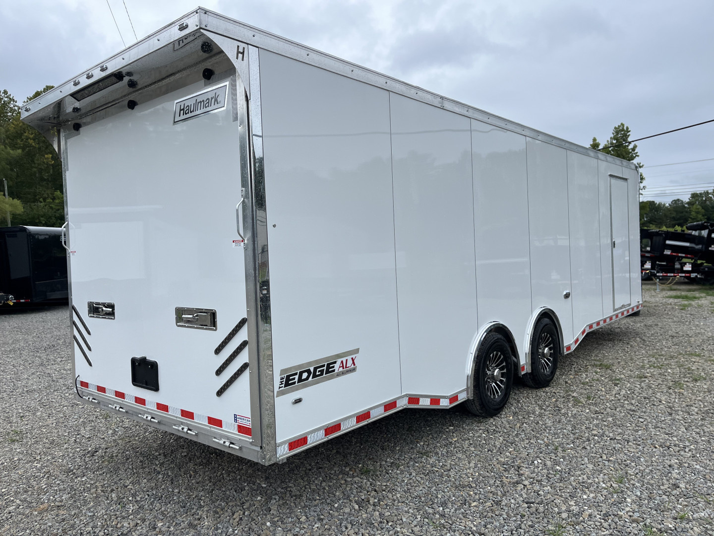 New 2026 Haulmark ALUMINUM EDGE 28 Race Trailer With Premium Escape Door, 12K GVWR, Polycor