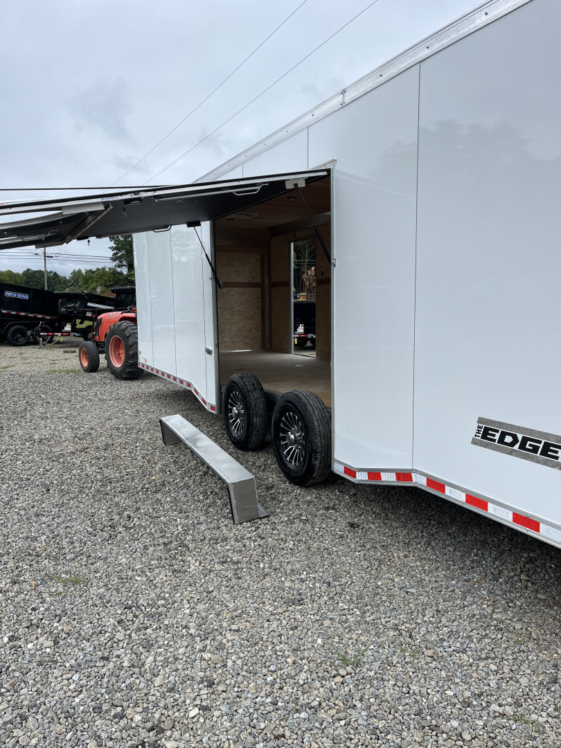 New 2026 Haulmark ALUMINUM EDGE 28 Race Trailer With Premium Escape Door, 12K GVWR, Polycor