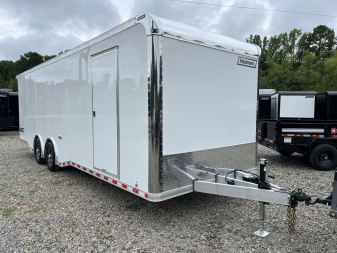 New 2025 Haulmark ALUMINUM EDGE 28 Race Trailer With Premium Escape Door, 12K GVWR, Polycor