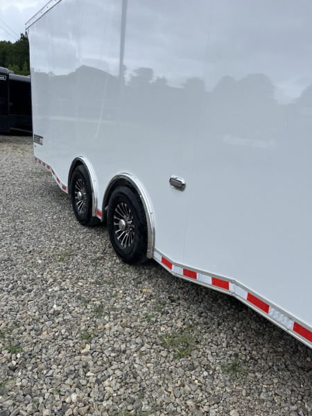 New 2026 Haulmark ALUMINUM EDGE 28 Race Trailer With Premium Escape Door, 12K GVWR, Polycor
