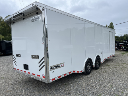 New 2026 Haulmark ALUMINUM EDGE 28 Race Trailer With Premium Escape Door, 12K GVWR, Polycor