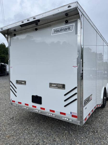 New 2026 Haulmark ALUMINUM EDGE 28 Race Trailer With Premium Escape Door, 12K GVWR, Polycor