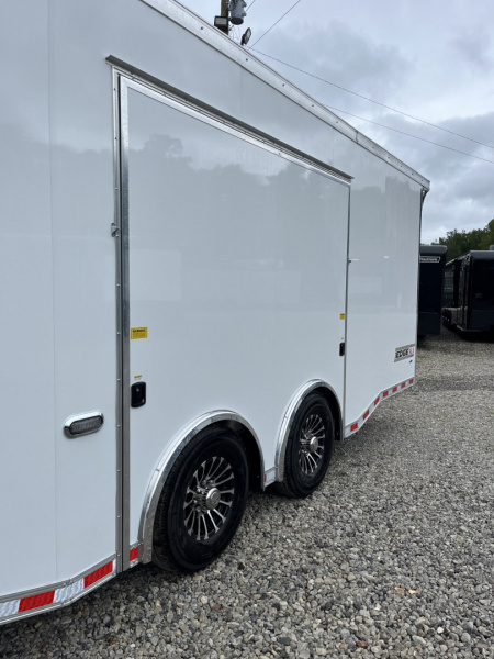 New 2026 Haulmark ALUMINUM EDGE 28 Race Trailer With Premium Escape Door, 12K GVWR, Polycor