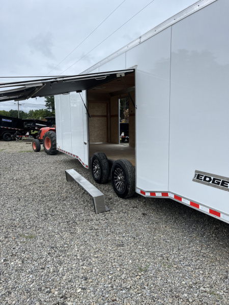 New 2026 Haulmark ALUMINUM EDGE 28 Race Trailer With Premium Escape Door, 12K GVWR, Polycor