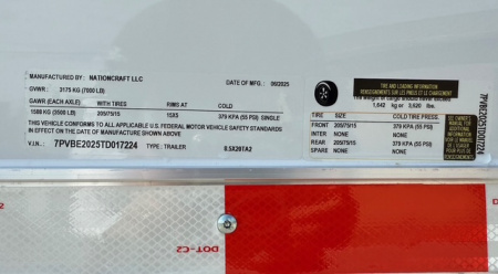 New 2026 NationCraft Trailers 8.5X20 Cargo Trailer