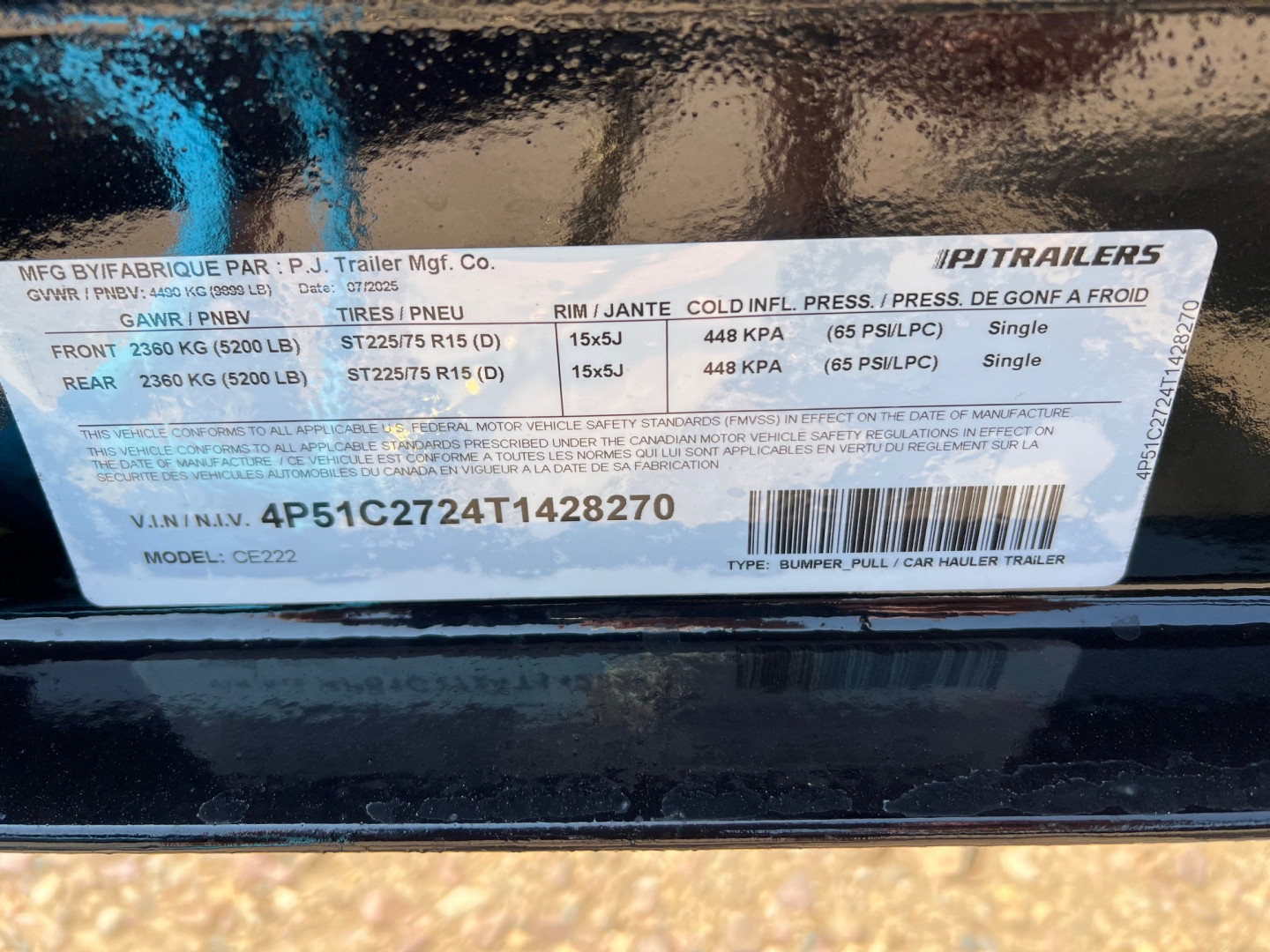 New 2026 PJ Trailers 22 CE Equipment Trailer