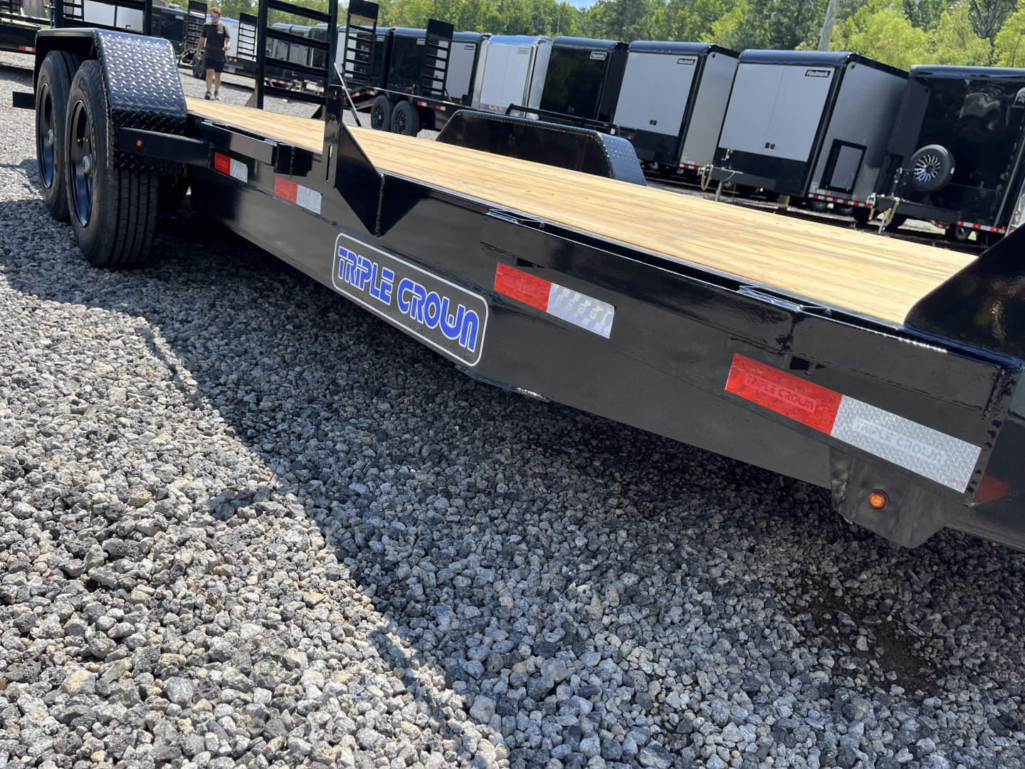 New 2025 Triple Crown 7x20 Heavy Duty Equipment Trailer, 5' Ramps, 16K GVWR