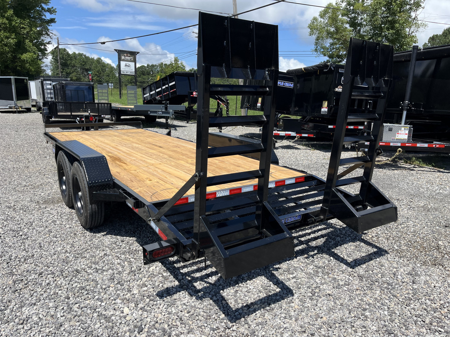 New 2025 Triple Crown 7x20 Heavy Duty Equipment Trailer, 5' Ramps, 16K GVWR