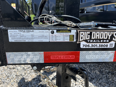 New 2025 Triple Crown 7x20 Heavy Duty Equipment Trailer, 5' Ramps, 16K GVWR