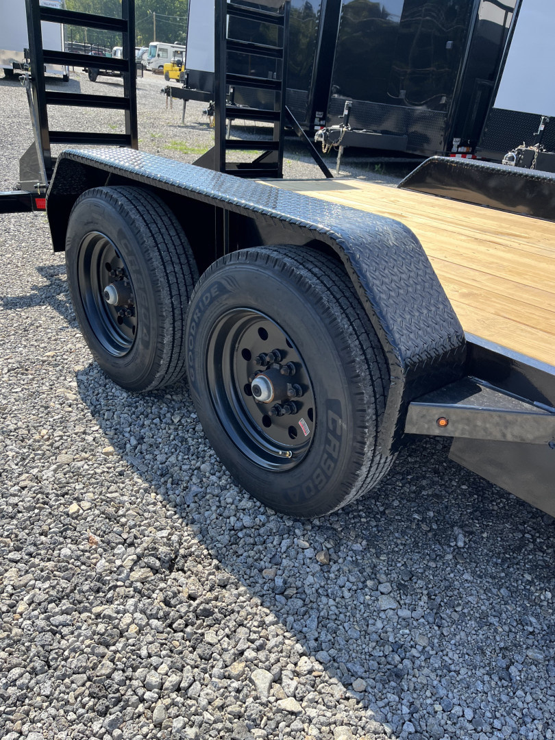 New 2025 Triple Crown 7X16 Heavy Duty Equipment Trailer, 5' Ramps, 16K GVWR