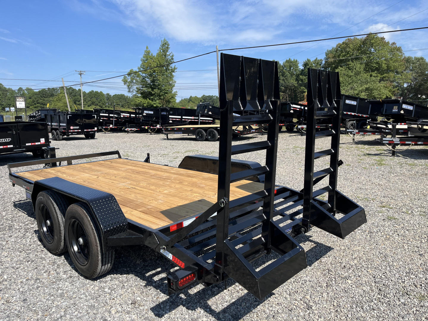 New 2025 Triple Crown 7X16 Heavy Duty Equipment Trailer, 5' Ramps, 16K GVWR