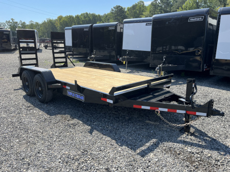 New 2025 Triple Crown 7X16 Heavy Duty Equipment Trailer, 5' Ramps, 16K GVWR