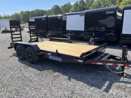 New 2025 Triple Crown 7X16 Heavy Duty Equipment Trailer, 5' Ramps, 16K GVWR
