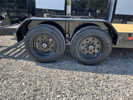 New 2025 Triple Crown 7X16 Heavy Duty Equipment Trailer, 5' Ramps, 16K GVWR