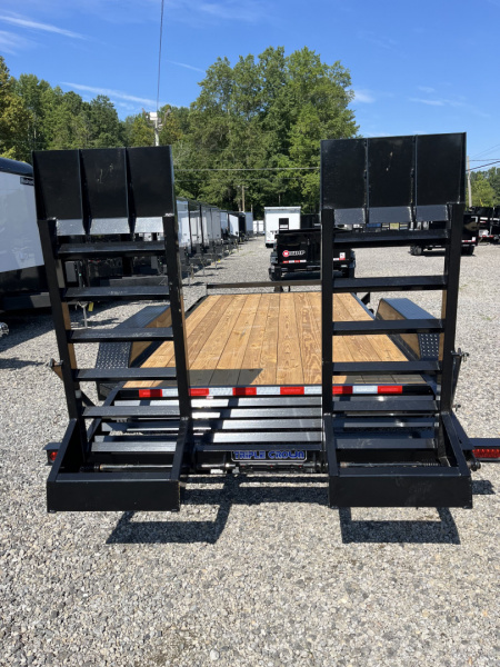 New 2025 Triple Crown 7X16 Heavy Duty Equipment Trailer, 5' Ramps, 16K GVWR
