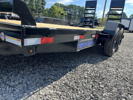 New 2025 Triple Crown 7X16 Heavy Duty Equipment Trailer, 5' Ramps, 16K GVWR