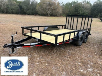 New 2025 Caliber Trailer Mfg 7 x 16 Heavy Duty 7K Tandem Utility Trailer