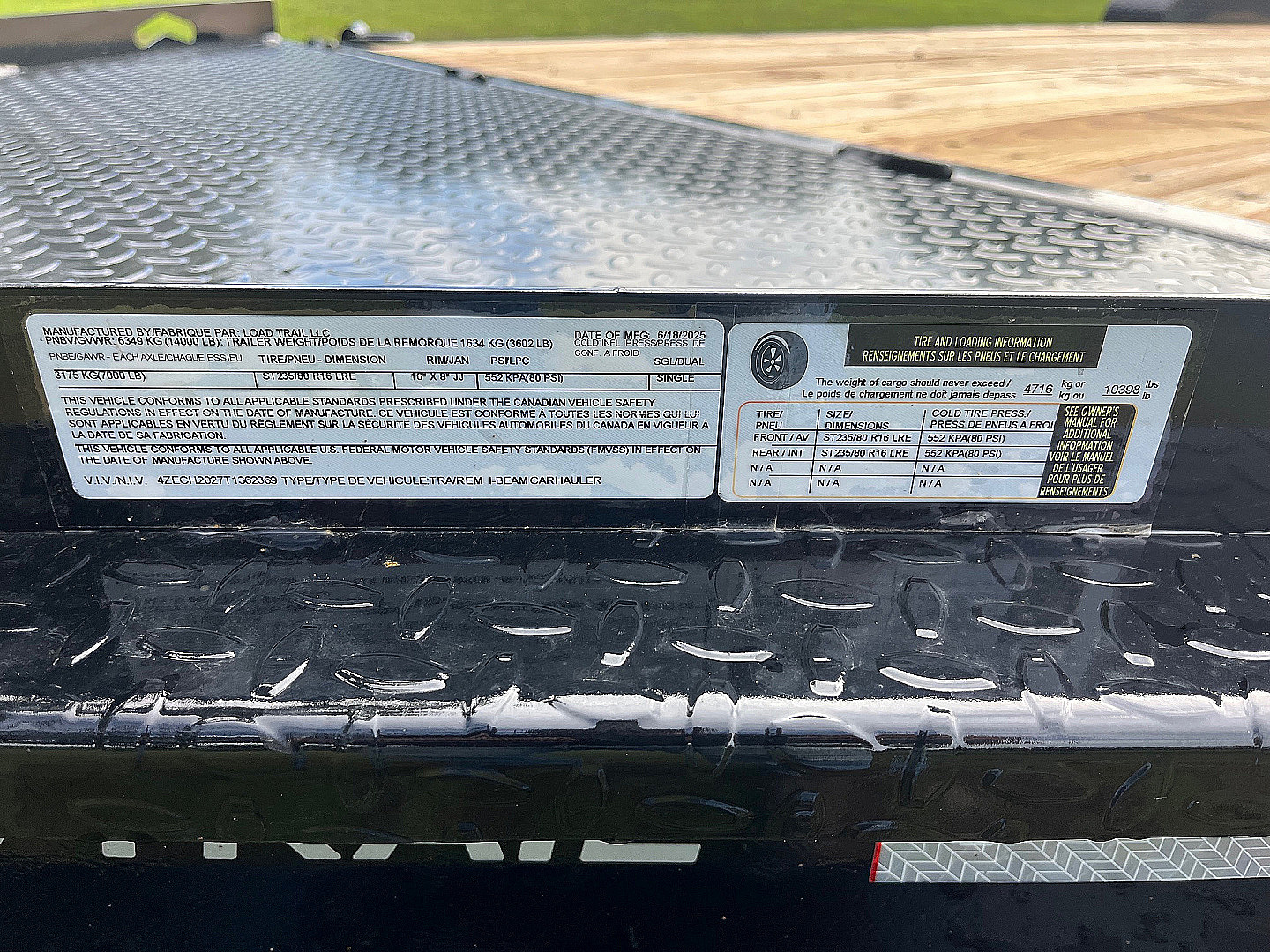 New 2026 Load Trail 83 X 20 14K Equipment Trailer