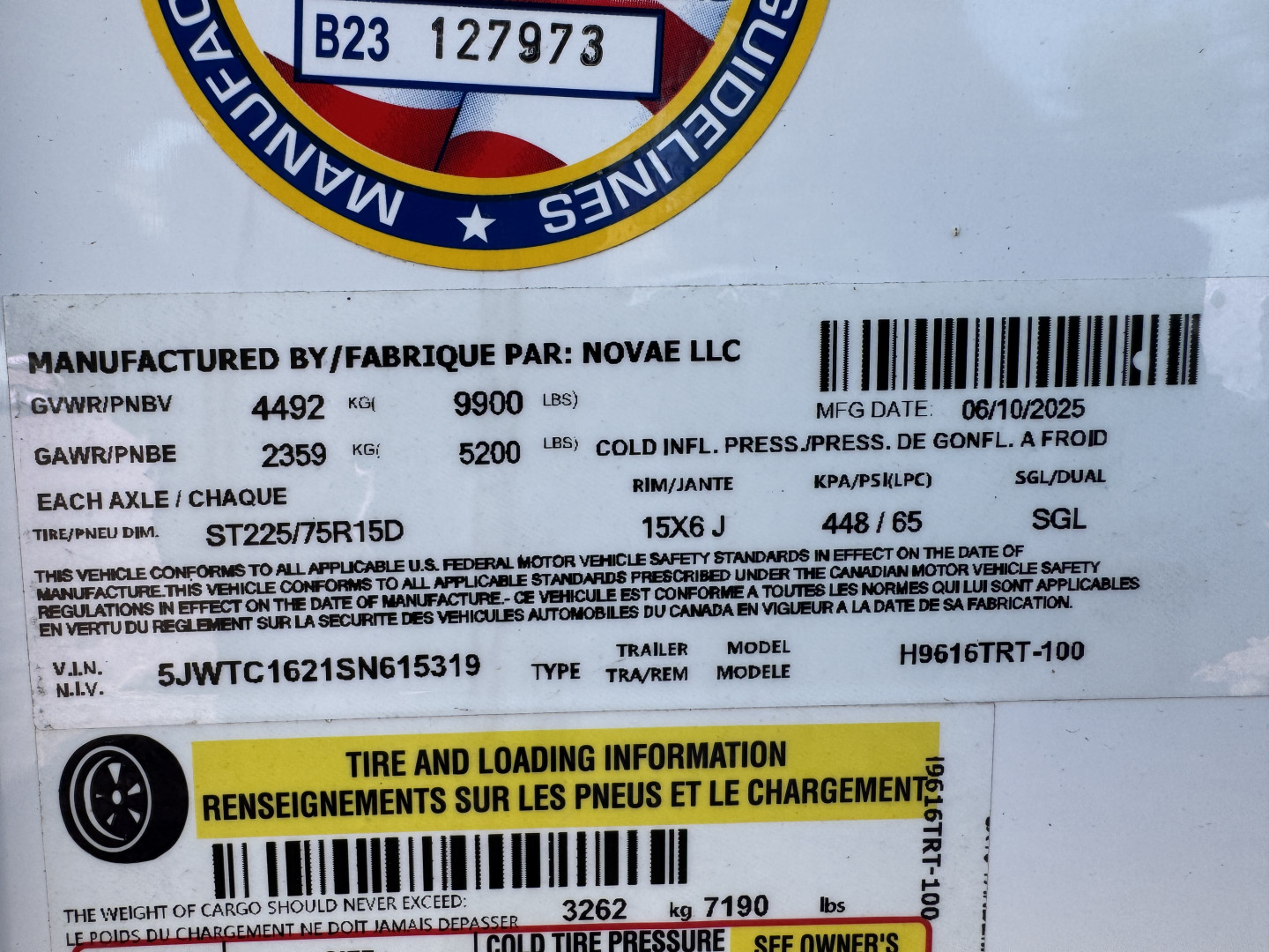 New 2025 H&H Trailers H9616TRT-10k Cargo / Enclosed Trailer