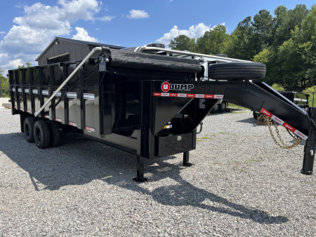 New 2025 U-Dump 8x20 With 48" Sides, 25K GVWR, Pro-Heavy Tandem Dually, Gooseneck Dump Trailer