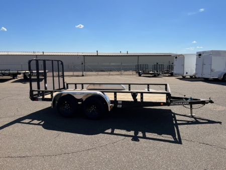 New 2027 PJ Trailers 83" x 14' 83" Tandem Axle Channel Utility (UL) Utility Trailer