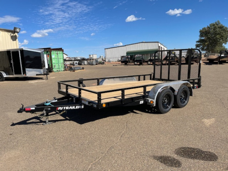 New 2027 PJ Trailers 83" x 14' 83" Tandem Axle Channel Utility (UL) Utility Trailer