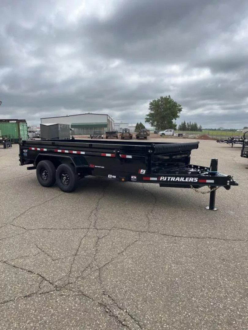 New 2026 PJ Trailers 83" x 16' DL Dump Trailer With Hydraulic Jack