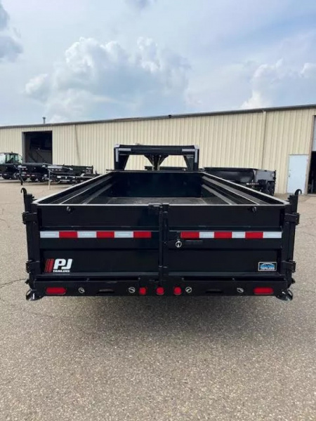 New 2026 PJ 83" x 16' DL Gooseneck Dump Trailer Hydraulic Jacks