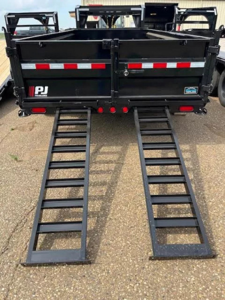 New 2026 PJ 83" x 16' DL Gooseneck Dump Trailer Hydraulic Jacks