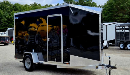 New 6 x 12 ENCLOSED CARGO ALUMINUM BARN DOORS 2024