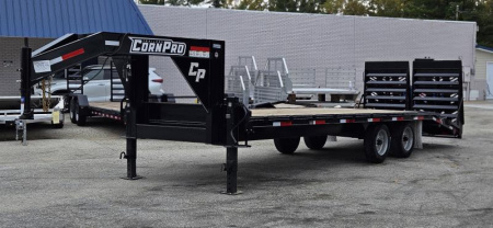 New 20+5 FLATBED SINGLE TANDEM CORN PRO 2024 8 K AXLES GOOSENECK
