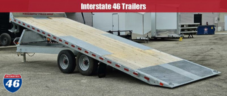 New 102X24 GALVANIZED POWER TILT 10K AXLE EQUIPMENT TRAILER 2026 TRIUMPH