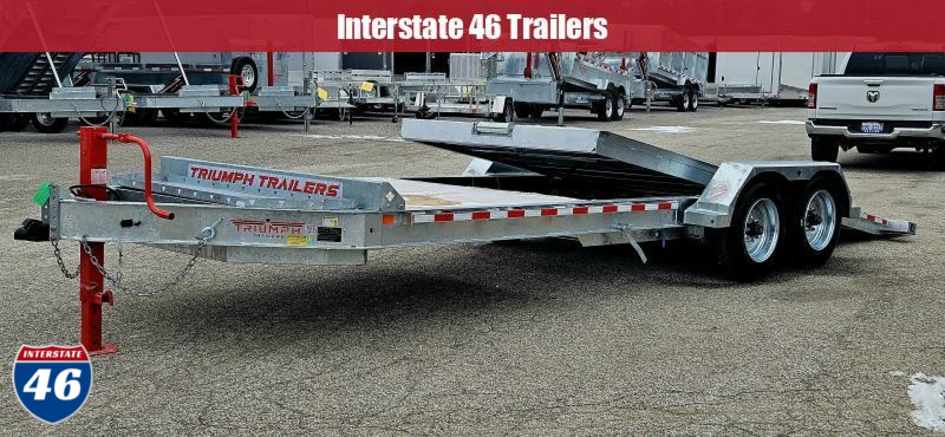 New 82 X 16+ 6 GALVANIZED GRAVITY TILT 8 K AXLES POWER JACK 2026 TRIUMPH