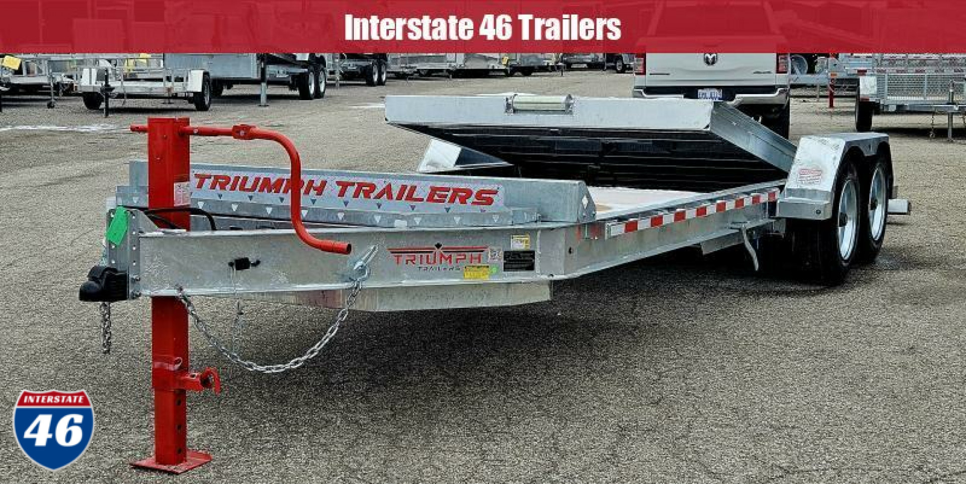 New 82 X 16+ 6 GALVANIZED GRAVITY TILT 8 K AXLES POWER JACK 2026 TRIUMPH