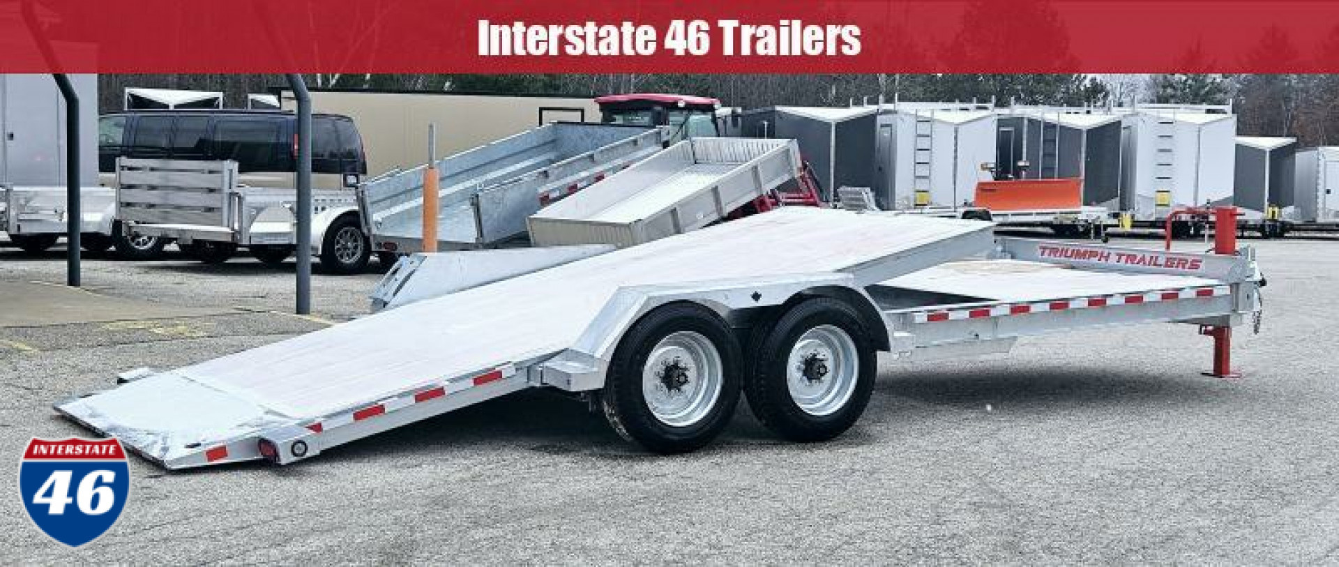 New 82 X 16+ 6 GALVANIZED GRAVITY TILT 8 K AXLES POWER JACK 2026 TRIUMPH