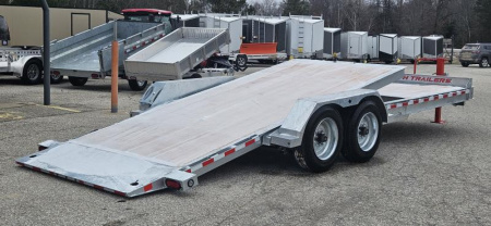 New 82  X 16+ 6 - 8 K AXLES GALVANIZED TILT EQUIPMENT TRAILER 2025  W/POWER JACK $ 14900