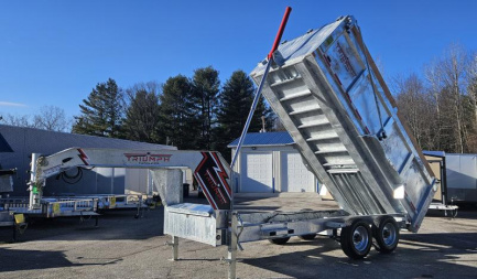 New 82  X 16' GALVANIZED GOOSENECK DUMP 10 K AXLES 51  SIDE W/8  SPRUCE EXTENSIONS