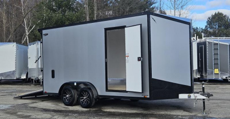 New 7.5 X 16 CARGO ENCLOSED POLYCOR EXTERIOR 2025 LIGHTNING ALL ALUMINUM