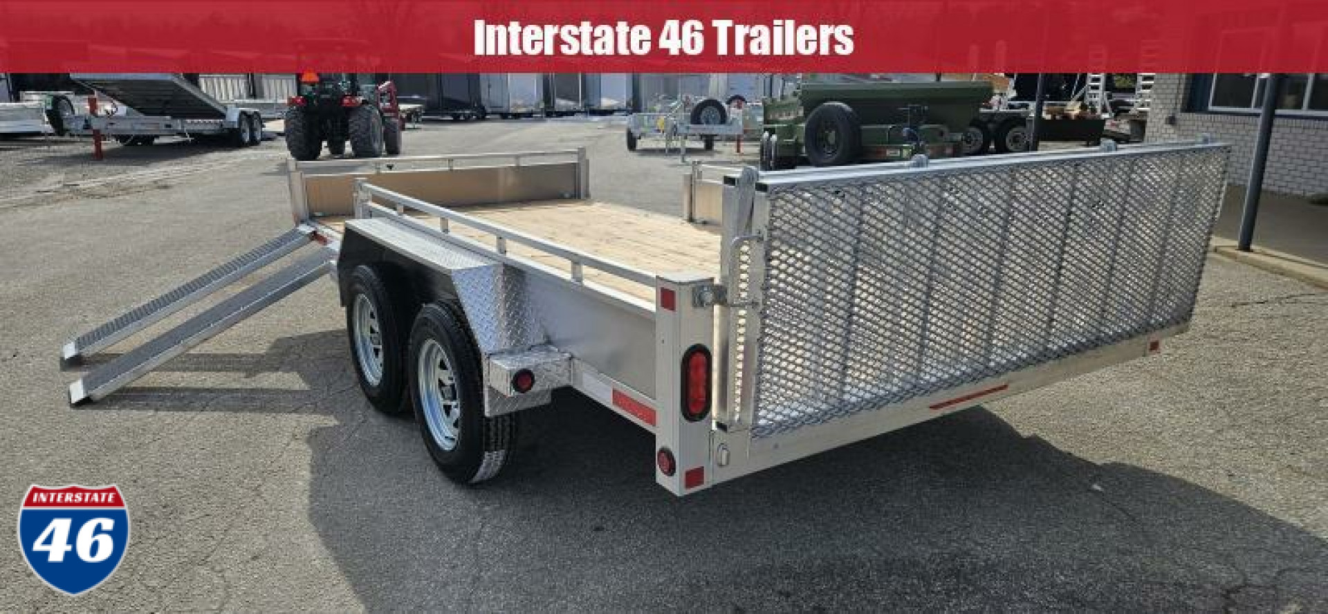 New 80 X 14 TRIUMPH ALUMINUM UTILITY TANDEM AXLE SIDE RAMPS 3500# AXLES
