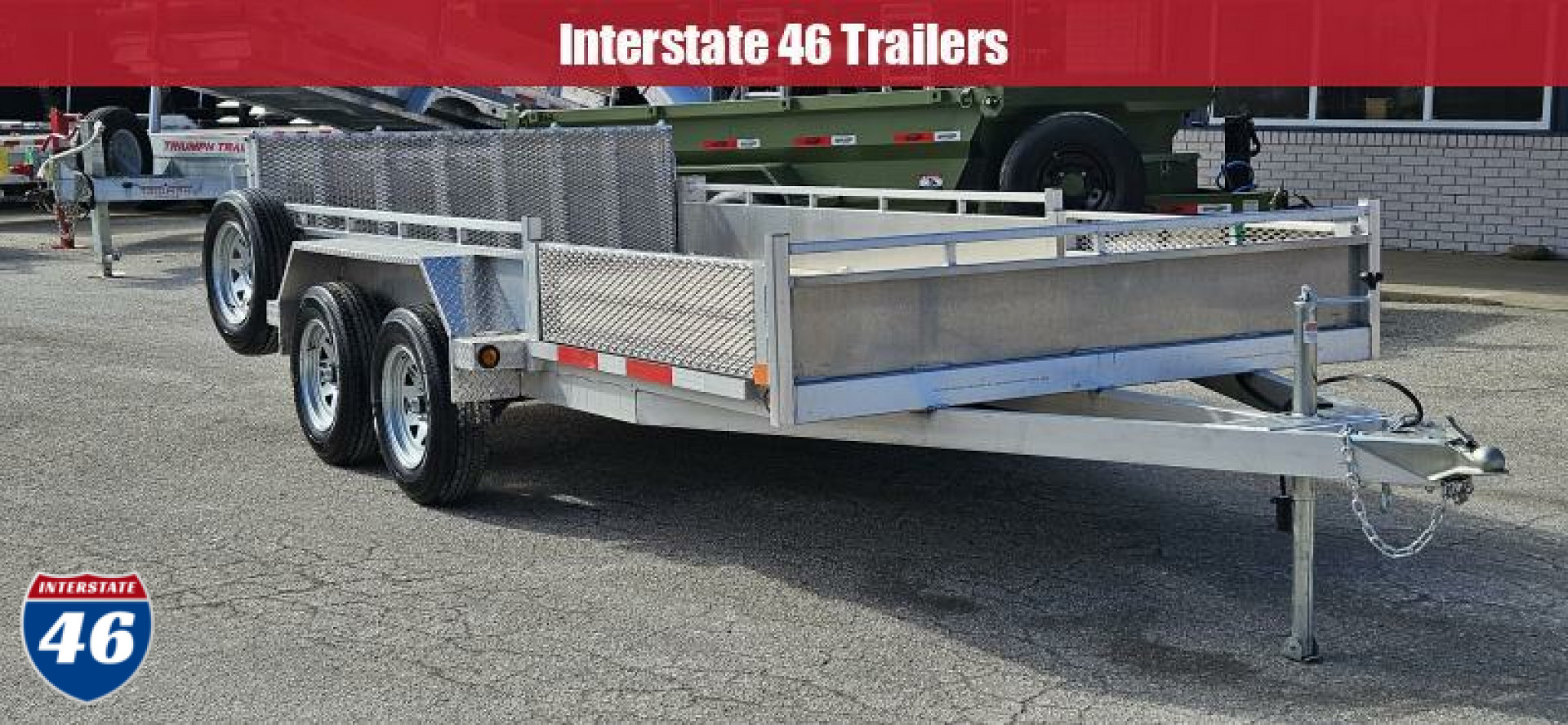 New 80 X 14 TRIUMPH ALUMINUM UTILITY TANDEM AXLE SIDE RAMPS 3500# AXLES