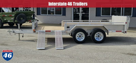 New 80 X 14 TRIUMPH ALUMINUM UTILITY TANDEM AXLE SIDE RAMPS 3500# AXLES