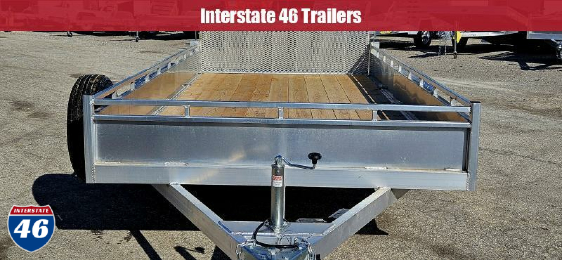 New 80" X 14' UTILITY BI-FOLD REAR GATE TANDEM AXLE ALUMINUM GALVANIZED RIMS