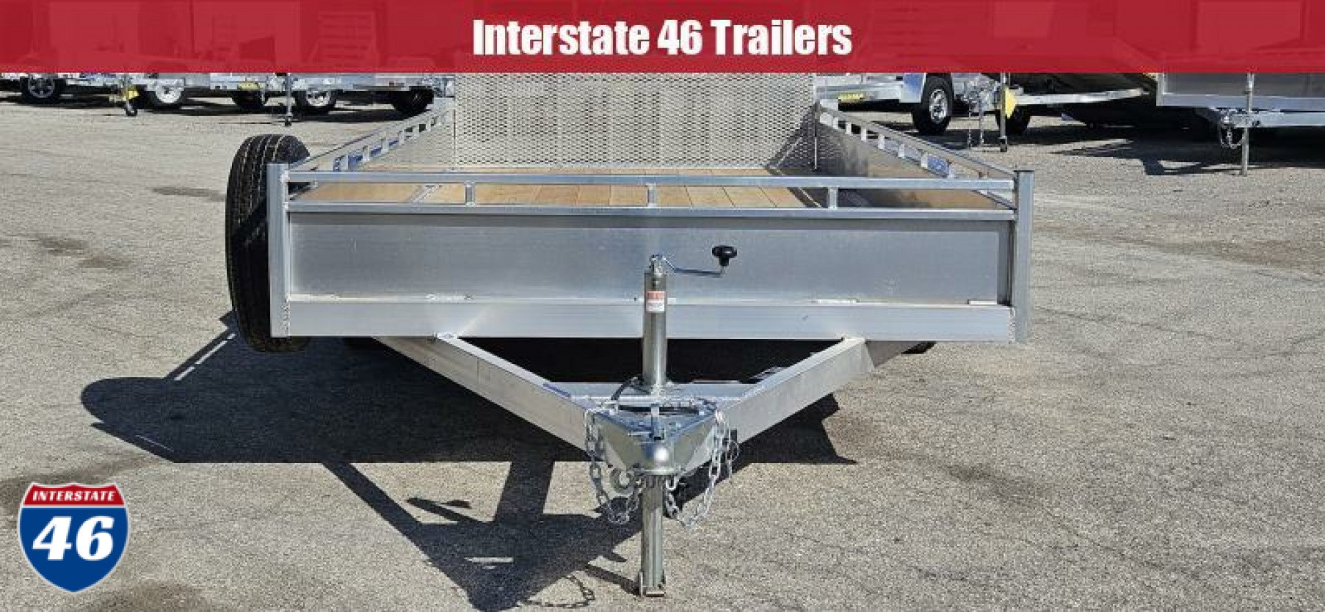 New 80" X 14' UTILITY BI-FOLD REAR GATE TANDEM AXLE ALUMINUM GALVANIZED RIMS