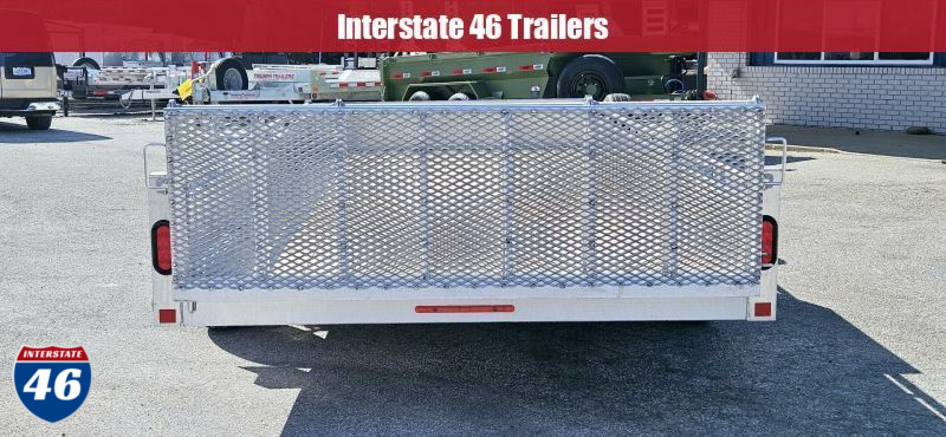 New 80" X 14' UTILITY BI-FOLD REAR GATE TANDEM AXLE ALUMINUM GALVANIZED RIMS