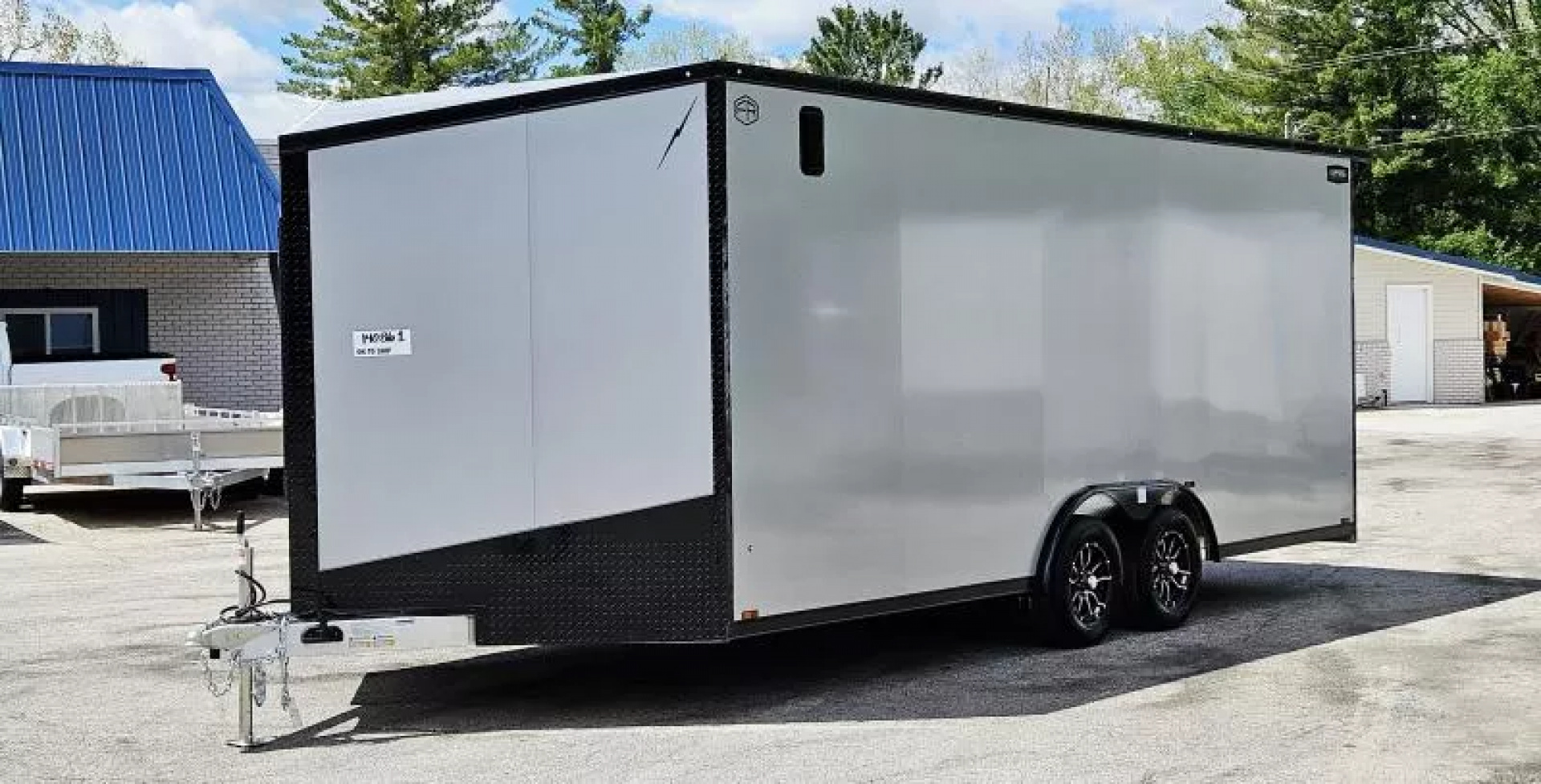 New 8 X 20 CAR HAULER ENCLOSED W/DROP DOWN FRONT DOOR 2026 LIGHTNING ALL ALUMINUM