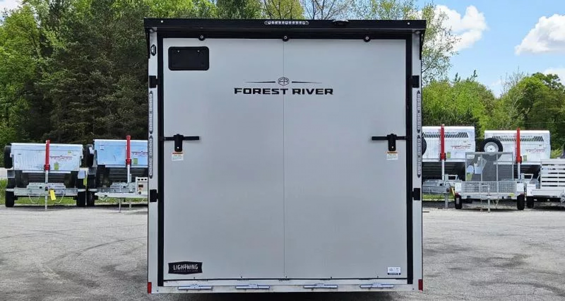 New 8 X 20 CAR HAULER ENCLOSED W/DROP DOWN FRONT DOOR 2026 LIGHTNING ALL ALUMINUM