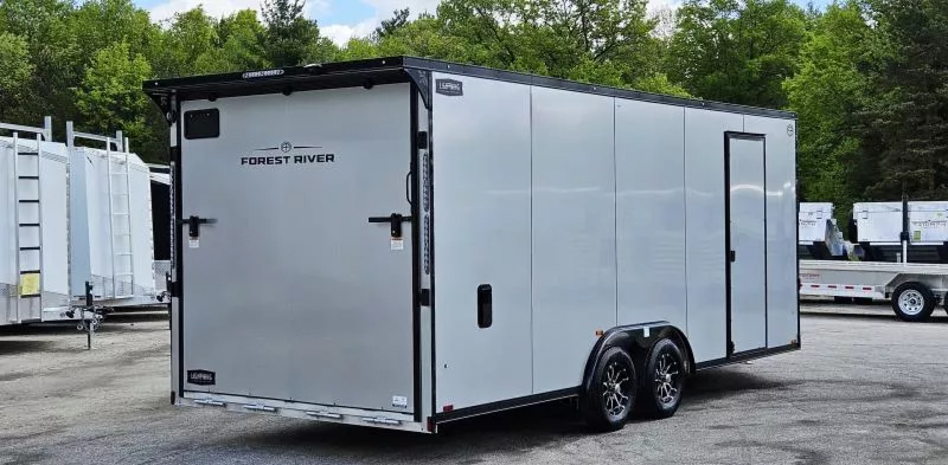 New 8 X 20 CAR HAULER ENCLOSED W/DROP DOWN FRONT DOOR 2026 LIGHTNING ALL ALUMINUM